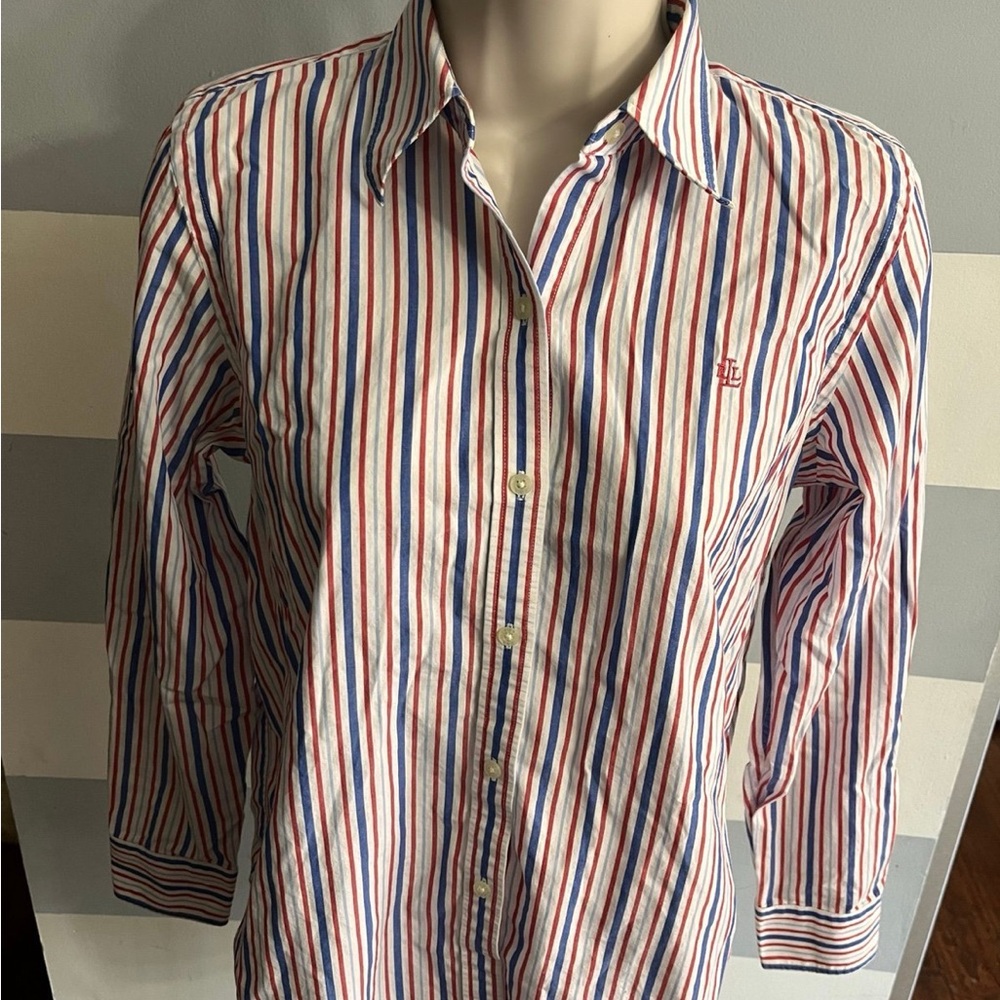 Striped Shirt - Red, Blue, and White